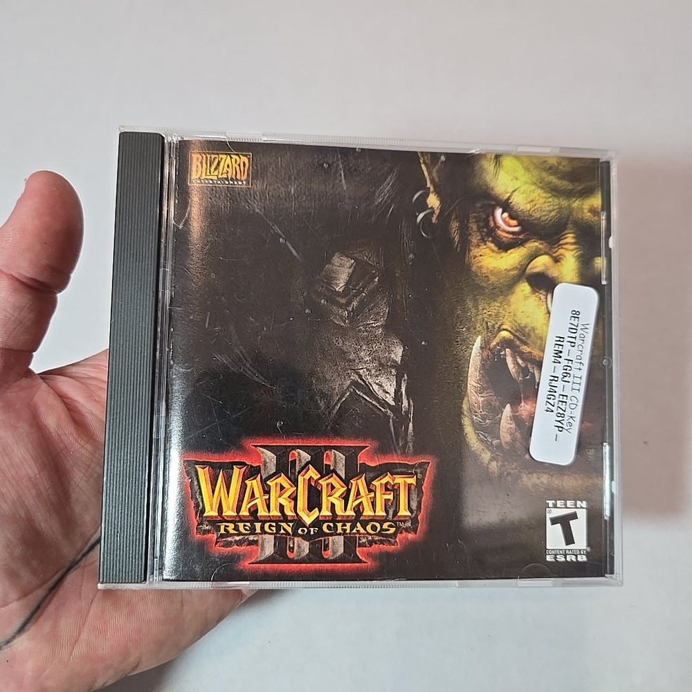 VTG Blizzard Warcraft‎ III Reign Of Chaos PC Mac Game CD Key Version 1.00 2002